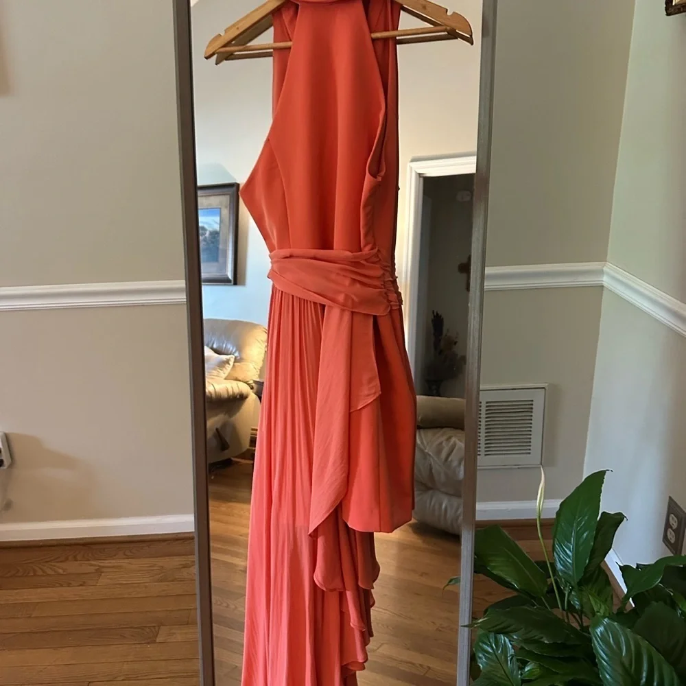 NBD/Revolve Omri Mini Dress in Poppy Orange Elegant Orange Sleeveless Size Large - Picture 5 of 7